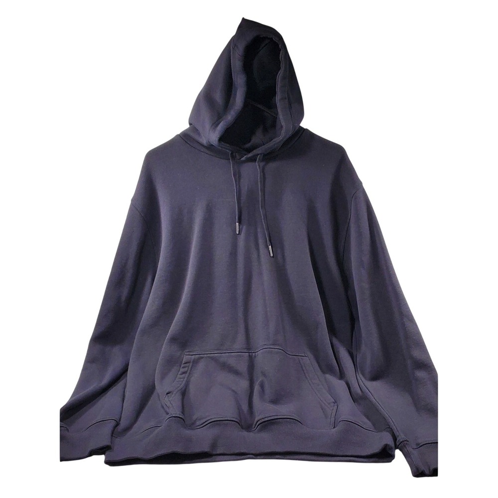 F&F Men's Navy Blue Hoodie Pullover Pocket‎ Sweatshirt Size 2XL